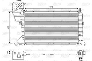 Ψυγείο, ψύξη κινητήρα VALEO 734689 για Mercedes-Benz Sprinter Bus 2100cc D 109ps 2000-2006 OM 611.981 9015003500 9015003600