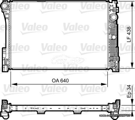 Ψυγείο, ψύξη κινητήρα VALEO 735292 για Mercedes-Benz C-Class W204 3000cc C350 CDI 231ps 2009-2014 OM 642.830 2045001203 2045003603 A2045003603