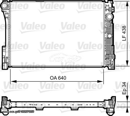 Ψυγείο, ψύξη κινητήρα VALEO 735292 για Mercedes-Benz C-Class W204 3000cc C350 CDI 224ps 2009-2014 OM 642.960 2045001203 2045003603 A2045003603