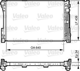 Ψυγείο, ψύξη κινητήρα VALEO 735292 για Mercedes-Benz C-Class W204 3500cc C350 306ps 2011-2014 M 276.957 2045001203 2045003603 A2045003603