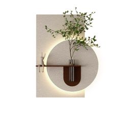 Διακοσμητικός πίνακας LED 3D 30W CCT DIMMABLE 3000LM 165-265V σε λευκό και καφέ χρώμα