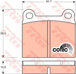 Σετ τακάκια, δισκόφρενα TRW GDB101 για Mercedes-Benz E-Class W123 2200cc 220 D 67ps 1977-1979 OM 615.941 116332205230 0000060727285 116002205230 0000060711958 60729251 116002205203 0060711959 00607292