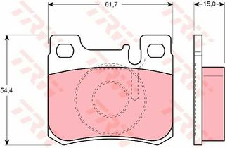 Σετ τακάκια, δισκόφρενα TRW GDB1130 για Mercedes-Benz C-Class W202 1800cc C180 121ps 1994-2000 M 111.921 A0024200120 A0024200999 0024200999 0024200120