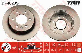 Δισκόπλακα VECTOR VD1164 για Mercedes-Benz Sprinter Van 2100cc D 95ps 2009- OM 651.955 9064230012 A9064230012 2E0615601A