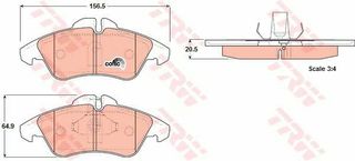 Σετ τακάκια, δισκόφρενα VECTOR VP1220 για Mercedes-Benz Sprinter Bus 2300cc 143ps 1995-2006 M 111.984 A0044205520 0024203920 0044205520 0084204220 A0024209920 A0084204220 A0024203920 0024209920 2D0698