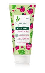 Klorane Junior Gel Douche 2 σε 1 200ml Παιδικό Καθαριστικό για Σώμα και Μαλλιά με άρωμα Raspberry