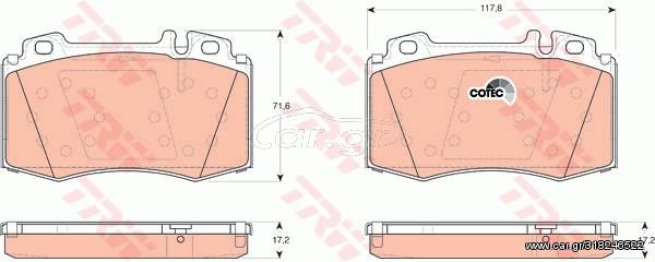 Σετ τακάκια, δισκόφρενα VECTOR VP1454 για Mercedes-Benz SL-Class R129 Cabrio 5000cc 500 306ps 1998-2001 M 113.961 A0044200420 003420052005 A0034200820 0044200820 A1634200620 0034208920 34201820 A00542