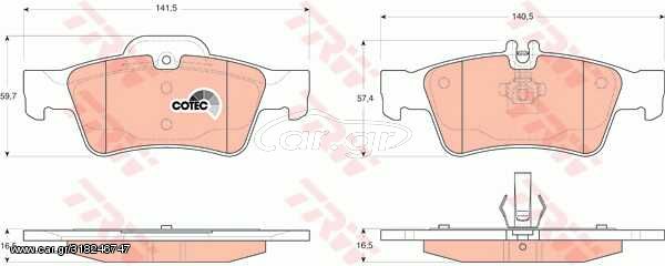 Σετ τακάκια, δισκόφρενα VECTOR VP1546 για Mercedes-Benz CLS-Class Coupe C219 3000cc D 224ps 2005-2010 OM 642.920 007420102041 A0064200120 006420012041 004420442067 0004230230 A0034205120 0054209320 A0