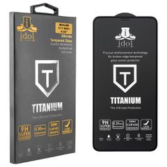 IDOL 1991 TEMPERED GLASS REALME C11 2021 6.52" 9H 0.25mm TITANIUM SEMI CURVED FULL GLUE BLACK