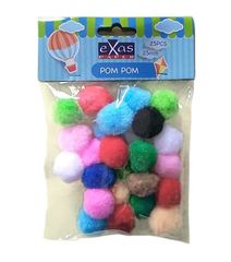 Σφουγγαράκια pom-pom eX-HOBBY 2,5cm συσκευασία 25 τεμαχίων