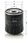 Φίλτρο MANN-FILTER W 712/47