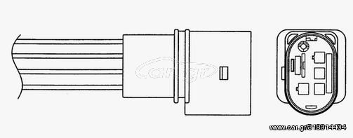 ΑΙΣΘΗΤΗΡΑΣ ΛΑΜΔΑ EΜΠΡ. 1,4 16V  AUA AUB 030-906-262-K-NGK