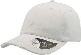 Atlantis 893 Dad Hat Destroyed καπέλο Εξάφυλλο "κατεστραμμένο" τζόκεϊ 100% Βαμβάκι WHITE