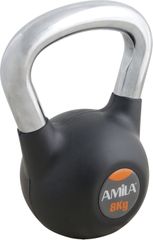 Amilla Kettlebell με Επένδυση Λαστίχου και Λαβή Χρωμίου 8kg (44496)