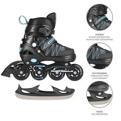 Rollers 2σε1 IN-LINE SKATES/HOCKEY ICE SKATES NH11912A Blue/Black