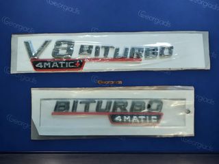 MERCEDES ΣΗΜΑΤΑ ΦΤΕΡΩΝ (FENDER LOGO) V8,V12,BITURBO