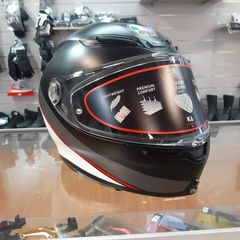 AGV K6 MINIMAL PURE MATT BLACK/WH/RED ML με PINLOCK 1220gr