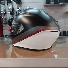 AGV K6 MINIMAL PURE MATT BLACK/WH/RED ML με PINLOCK 1220gr-thumb-3