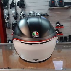 AGV K6 MINIMAL PURE MATT BLACK/WH/RED ML με PINLOCK 1220gr-thumb-4