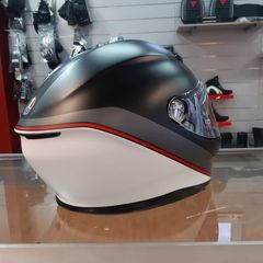 AGV K6 MINIMAL PURE MATT BLACK/WH/RED ML με PINLOCK 1220gr-thumb-5