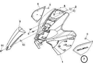 Καπάκι Ποδιάς Εμπρός Αριστερό GILERA RUNNER RST-thumb-3