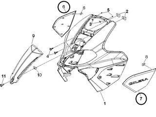 Καπάκι Ποδιάς Εμπρός Δεξί GILERA RUNNER RST-thumb-1