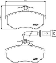 ΤΑΚΑΚΙΑ ΕΜ. AUDI 80-90-100-200-COUPE-QUATTRO (PAGID) WVA 20901