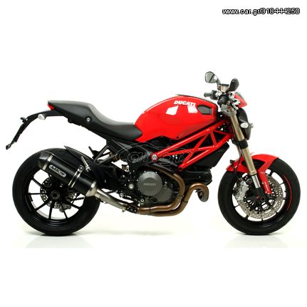 Τελικό Εξάτμισης Slip On Arrow Racetech Aluminum Dark & Carbon end cap Ducati Monster 1100 EVO 2011-2013