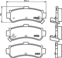 ΤΑΚΑΚΙΑ ΟΠ. NISSAN ALMERA N15 (PAGID) WVA 23023-23024-23025