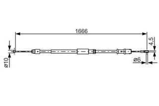 BOSCH 1 987 482 032 Ντίζα, φρένο ακινητοποίησης *906 420 6885*