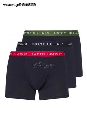 Ανδρικό Boxer Tommy Hilfiger Essential Logo (3 Pack) Μαύρο