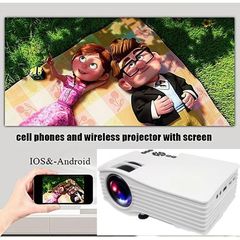 Προτζέκτορας 1200 LUMENS - WIFI  - Home Cinema Projector LED FULL HD με Ενσωματωμένα Ηχεία + Ρύθμιση FOCUS + Κλίσης-Διαγώνιος οθόνης προβολής από 80 έως 260cm.  - Ιδανικός για Φροντιστήρια