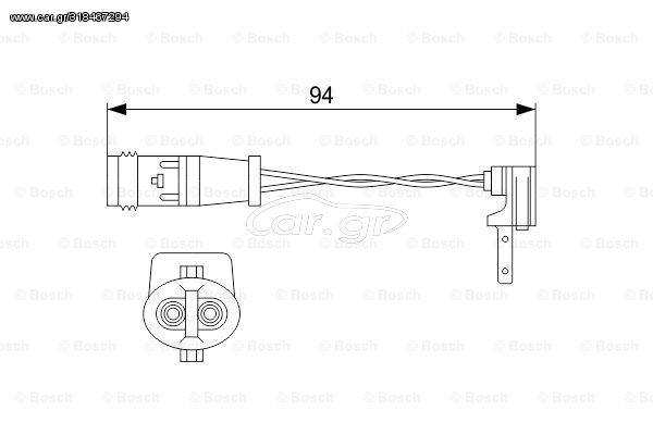 Προειδοπ. επαφή, φθορά υλικού τριβής των φρένων BOSCH 1987474553 για Mercedes-Benz A-Class W176 1800cc A180 CDI 109ps 2012- OM 651.901 A1695401617 1695401617