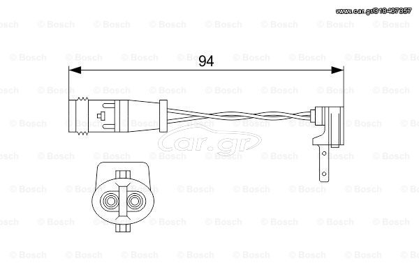 Προειδοπ. επαφή, φθορά υλικού τριβής των φρένων BOSCH 1987474553 για Mercedes-Benz B-Class W247 1900cc B200 d 150ps 2018-Σήμερα OM 654.920 A1695401617 1695401617