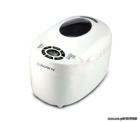 Crown CBM-6562 Αρτοπαρασκευαστής 850W Χωρητικότητας 1250gr με 12 Προγράμματα