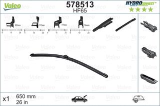 Μάκτρο καθαριστήρα VALEO 578513 για Mercedes-Benz E-Class SW S211 5000cc 306ps 2003-2009 M 113.967 4L1955425B 4M1998002 8V1955425 8V1998002B 61612147361 61612163749 61612183576 61612209047 61612358552