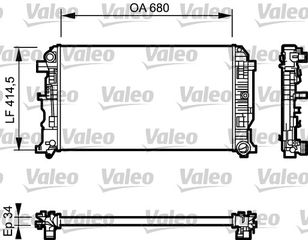 Ψυγείο, ψύξη κινητήρα VALEO 734928 για Mercedes-Benz Sprinter Van 2100cc D 95ps 2009-2016 OM 651.955 9065000202
