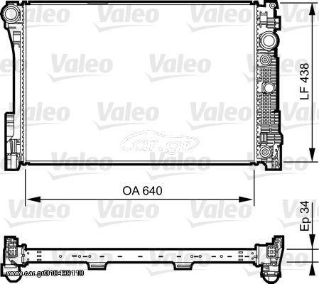 Ψυγείο, ψύξη κινητήρα VALEO 735292 για Mercedes-Benz CLS-Class SW X218 3500cc 4MATIC 333ps 2014-Σήμερα M 276.850 2045001203 2045003603 A2045003603