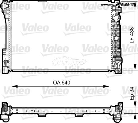 Ψυγείο, ψύξη κινητήρα VALEO 735292 για Mercedes-Benz E-Class Cabrio A207 3500cc 252ps 2011- M 276.957 2045001203 2045003603 A2045003603