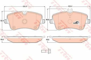 Σετ τακάκια, δισκόφρενα TRW GDB1413 για Mercedes-Benz CLK-Class Cabrio A209 1800cc CLK 200 CGI 2003-2010 M 271.942 A0054206220 0034206020 A0034202620 A0064206220 A0034204520 0034209520 A0034206020 003