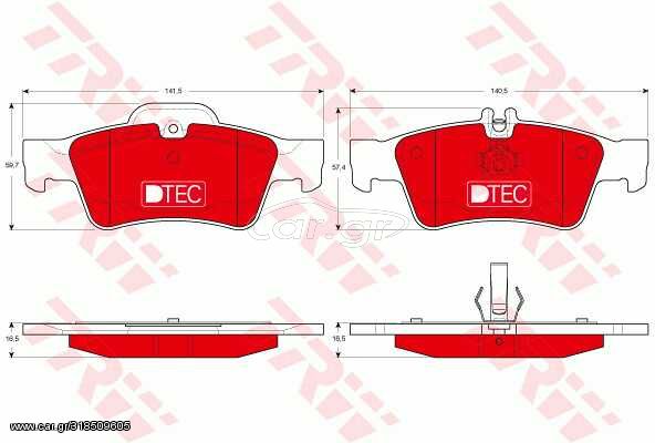 Σετ τακάκια, δισκόφρενα TRW GDB1546DTE για Mercedes-Benz E-Class SW S211 5000cc 306ps 2003-2009 M 113.967 A0054209420 A0064200120 0074206720 A0054209320 0034205120 A0004230230 0074201020 A0034205120 0