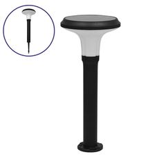 GLOBOSTAR® VEGGIE 12115 Φωτιστικό Κολωνάκι Κήπου LED 10W 500lm 120° με Ενσωματωμένο Φωτοβολταϊκό Panel 6V 2W & Επαναφορτιζόμενη Μπαταρία Li-ion 3.2V 6000mAh με Αισθητήρα Κίνησης-Ημέρας-Νύχτας Αδιάβροχ