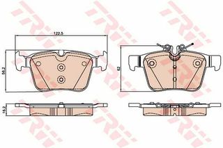 Σετ τακάκια, δισκόφρενα TRW GDB2071 για Mercedes-Benz C-Class W205 2100cc C250 204ps 2014-Σήμερα OM 651.921 0084201320 A0084201320