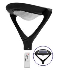 GLOBOSTAR® SQUARE 12117 Φωτιστικό Στύλου/Κολώνας Πλατείας/Πάρκου με Ασύρματο Χειριστήριο LED 25W 2500lm ?° Ενσωματωμένο Φωτοβολταϊκό Panel ?V ?W & Επαναφορτιζόμενη Μπαταρία Li-ion ?V 24000mAh με Αισθη