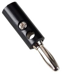 POWERTECH βύσμα μπανάνα plug CAB-V038, αρσενικό, 4.5mm, μαύρο, 4τμχ