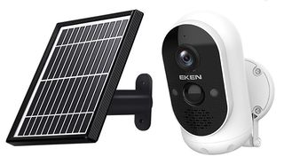 EKEN ασύρματη ηλιακή κάμερα ASTRO, Full HD, WiFi, PIR, IP65, λευκή