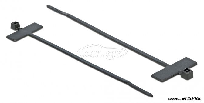 POWERTECH δεματικά καλωδίων TIES-033 με ετικέτα, 100x2.5mm, μαύρα, 25τμχ