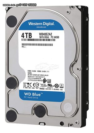 WD Blue Σκληρός Δίσκος WD40EZAZ 4TB, 3.5", 256MB, Cache, 5400RPM, 6Gb/s