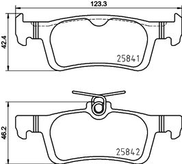 Σετ τακάκια, δισκόφρενα FORD 2123543