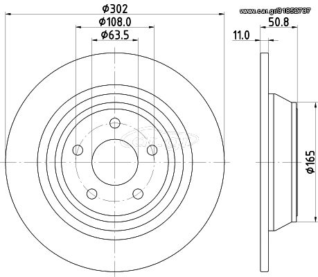 Δισκόπλακα FORD 5202204